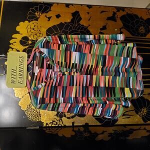 XL ! Color Wheel Top & Earrings